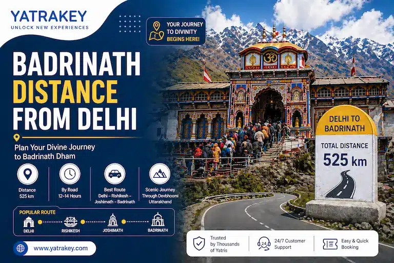 Badrinath Distance from Delhi